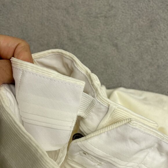 Lands' End Men's 30x31 Cream Khaki Corduroy Pants Classic Fit Flax Waist N0444 - Picture 7 of 8